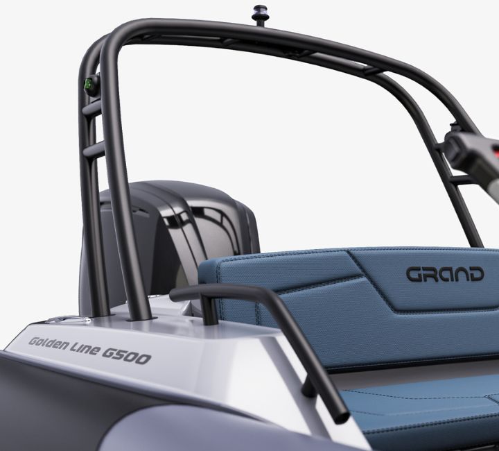 A render visual of the ski arch on the Grand G500