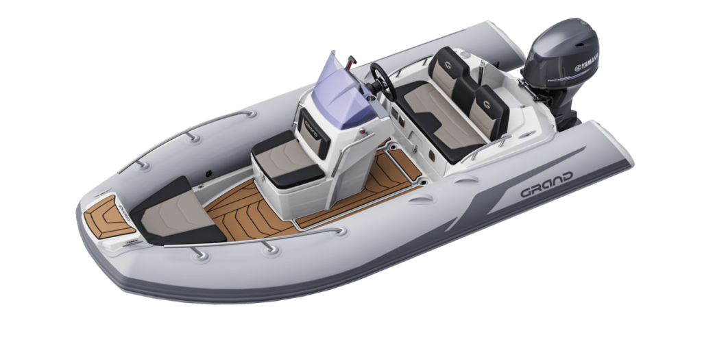 Light grey Grand G420 RIB boat for sale