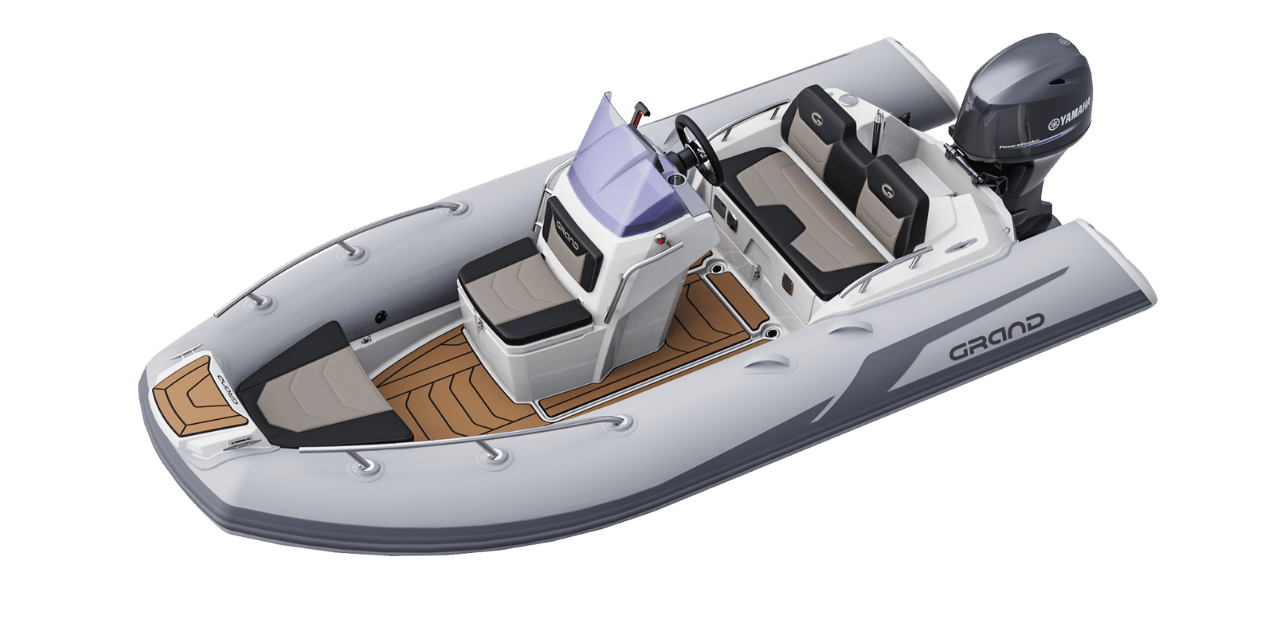 Light grey Grand G420 RIB boat for sale