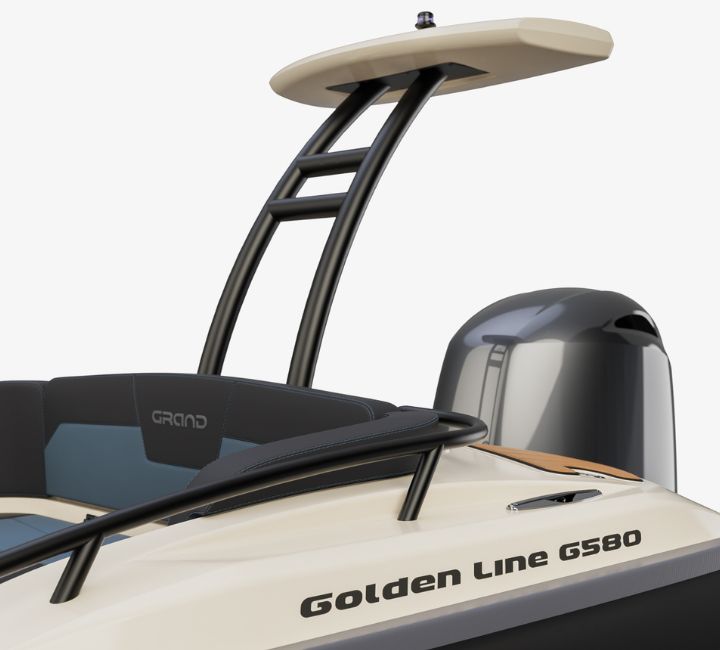 A render visual of the Grand G580 ski arch and engine