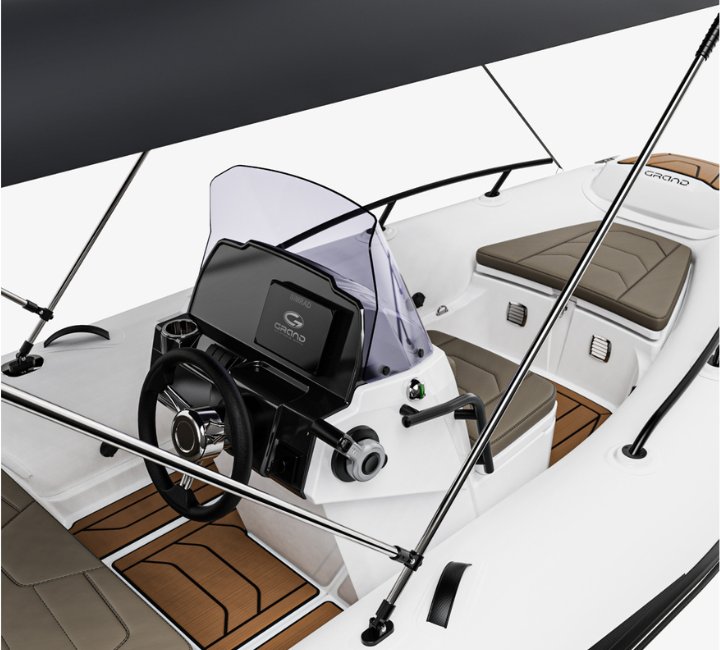 A render image of the Grand G420 bimini cover