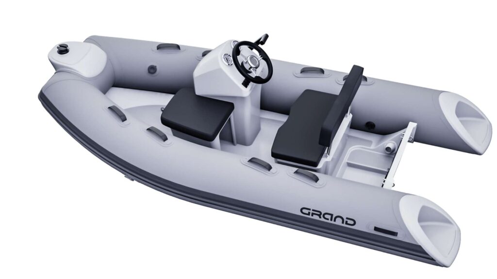 Render image of light grey Grand S300 inflatable boat for sale