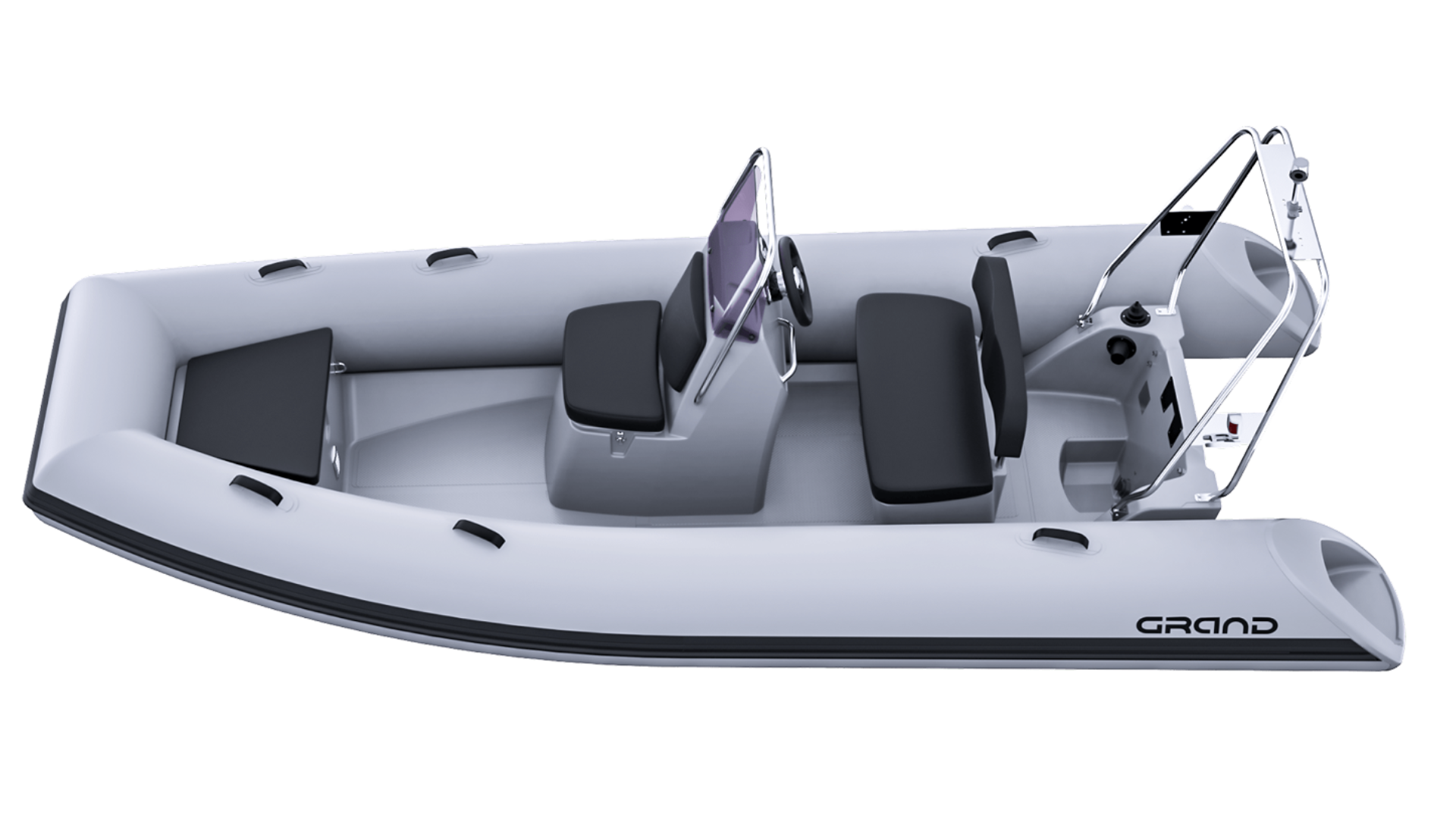 Render image of light grey Grand S470 boat for sale