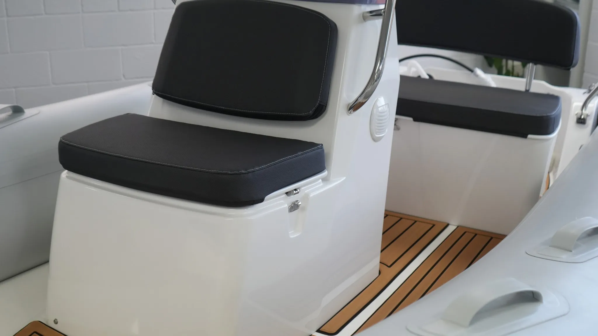 Close up of a Grand S470 tender boat for sale