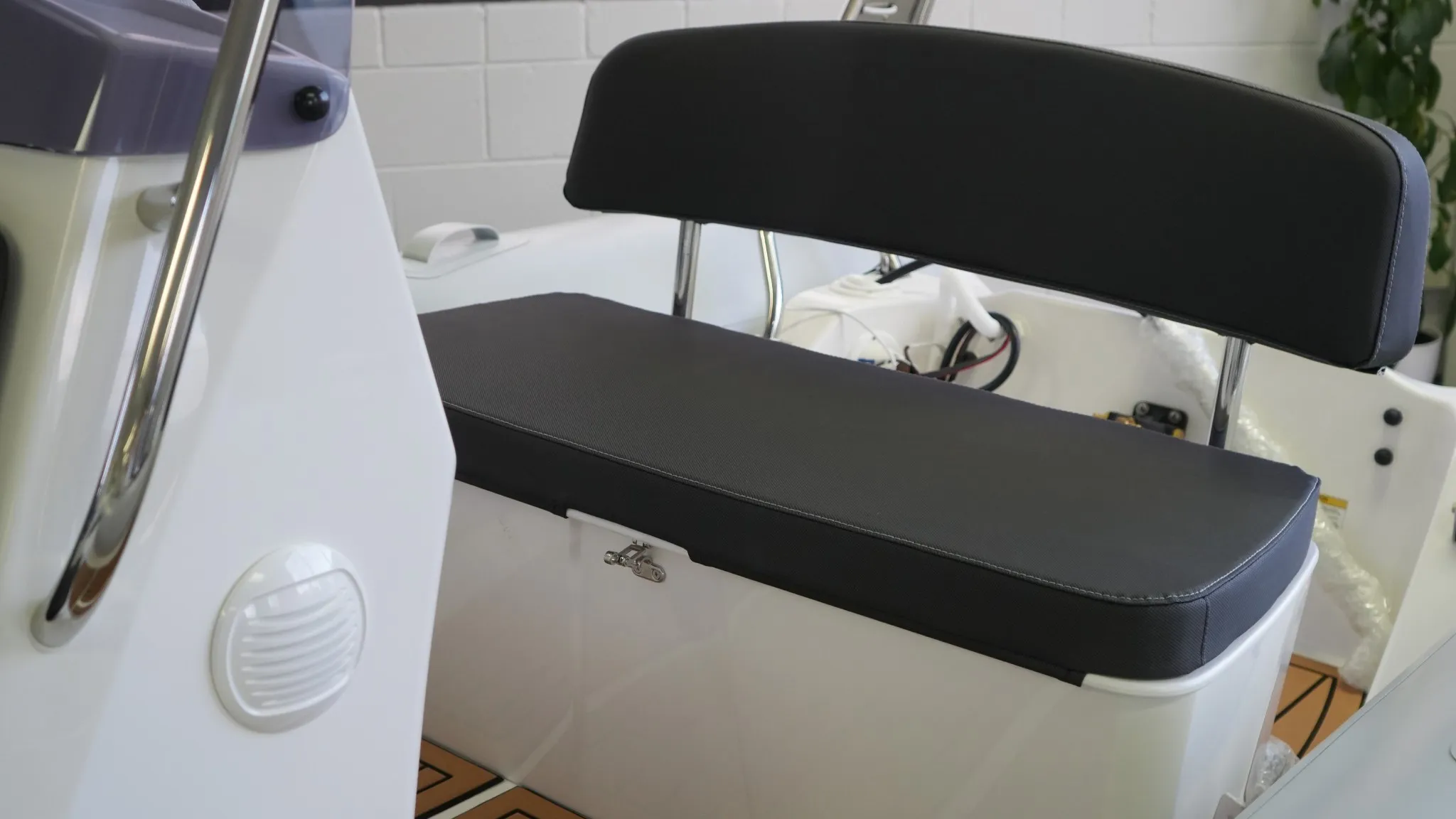 Close up of a Grand S470 tender boat for sale