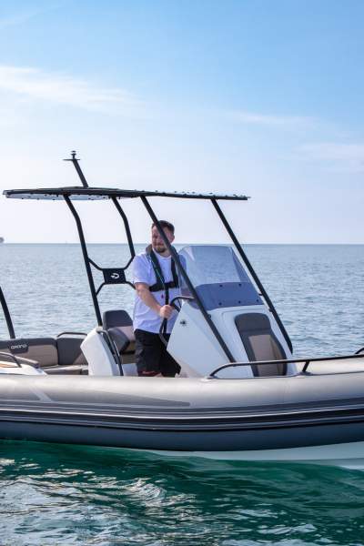 Grand G680 rigid inflatable boat on the water