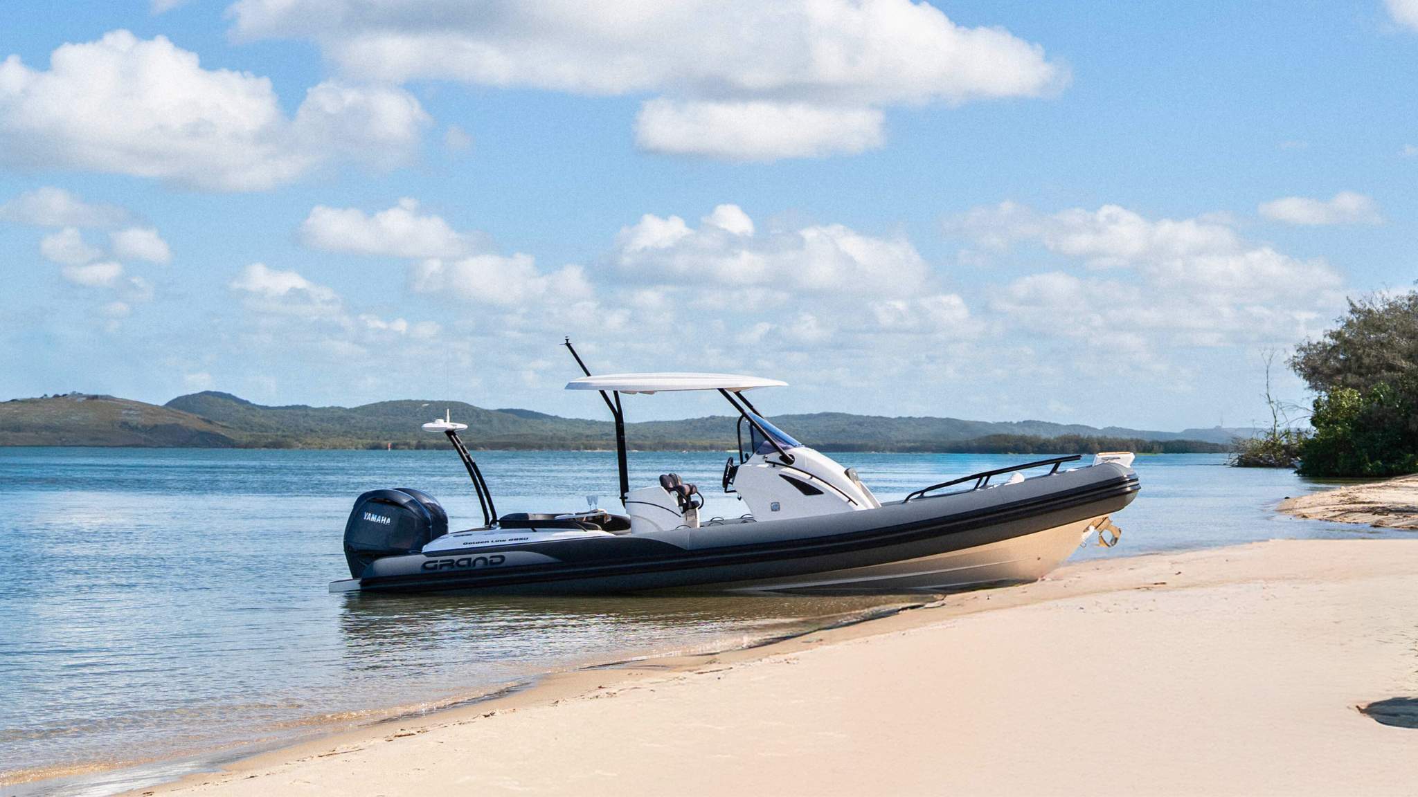 Grand G850 rigid inflatable boat on South Stradbroke Island Queensland Australia