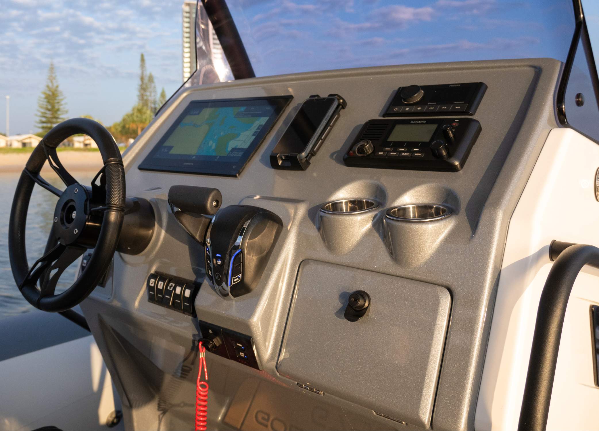 Dashboard on Grand G750 rigid inflatable boat