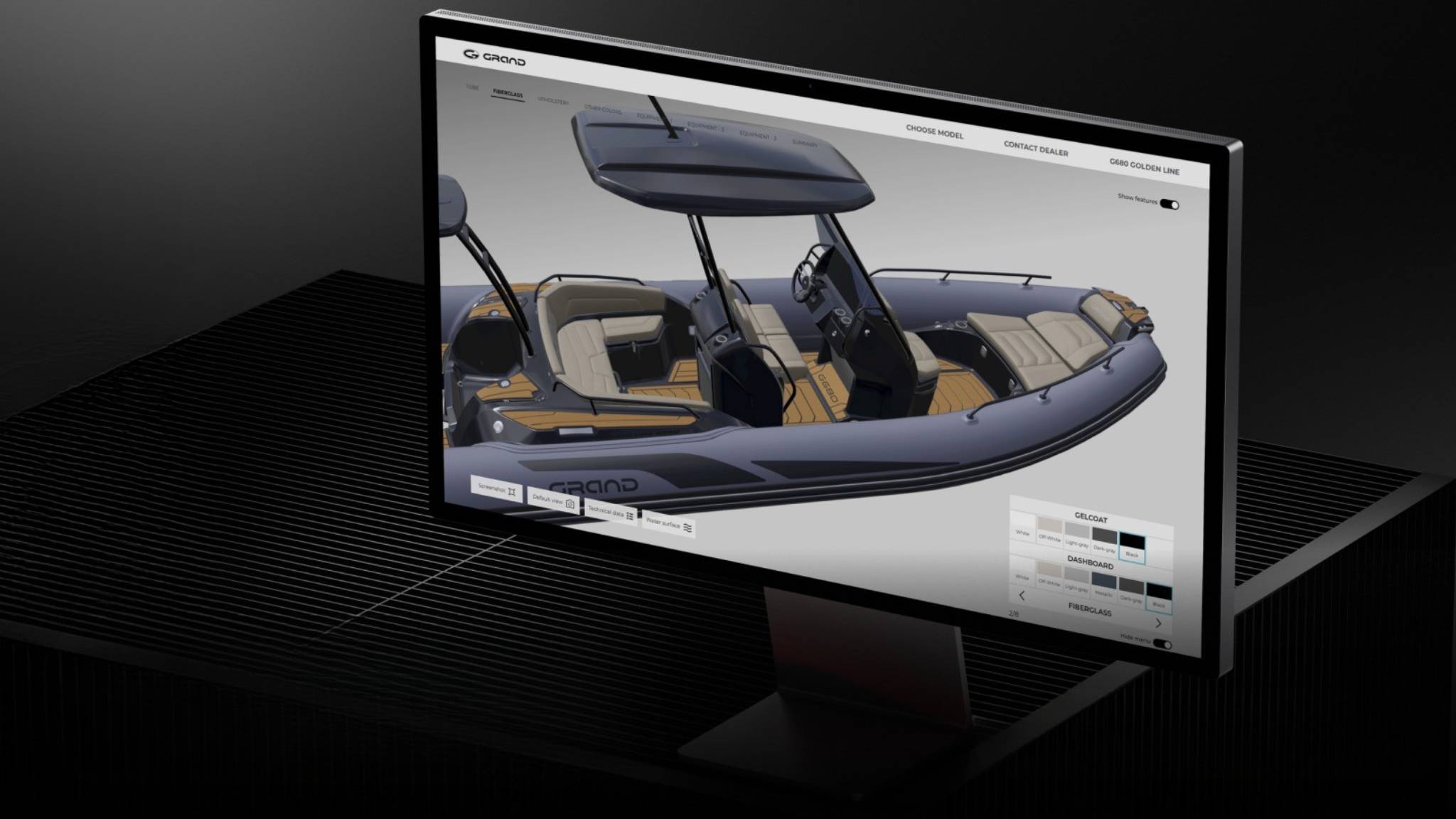 Grand Boats Launch 3D Boat Configurator