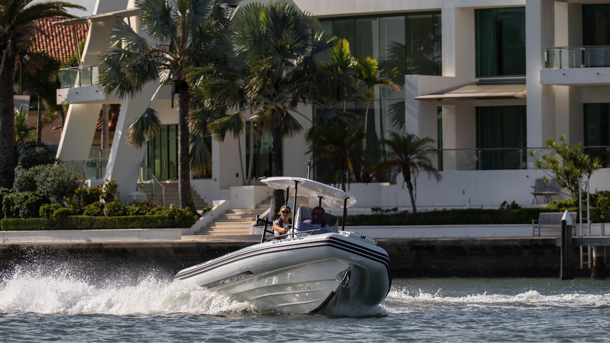 Grand G680 rigid inflatable boat in Australia driving on the Gold Coast