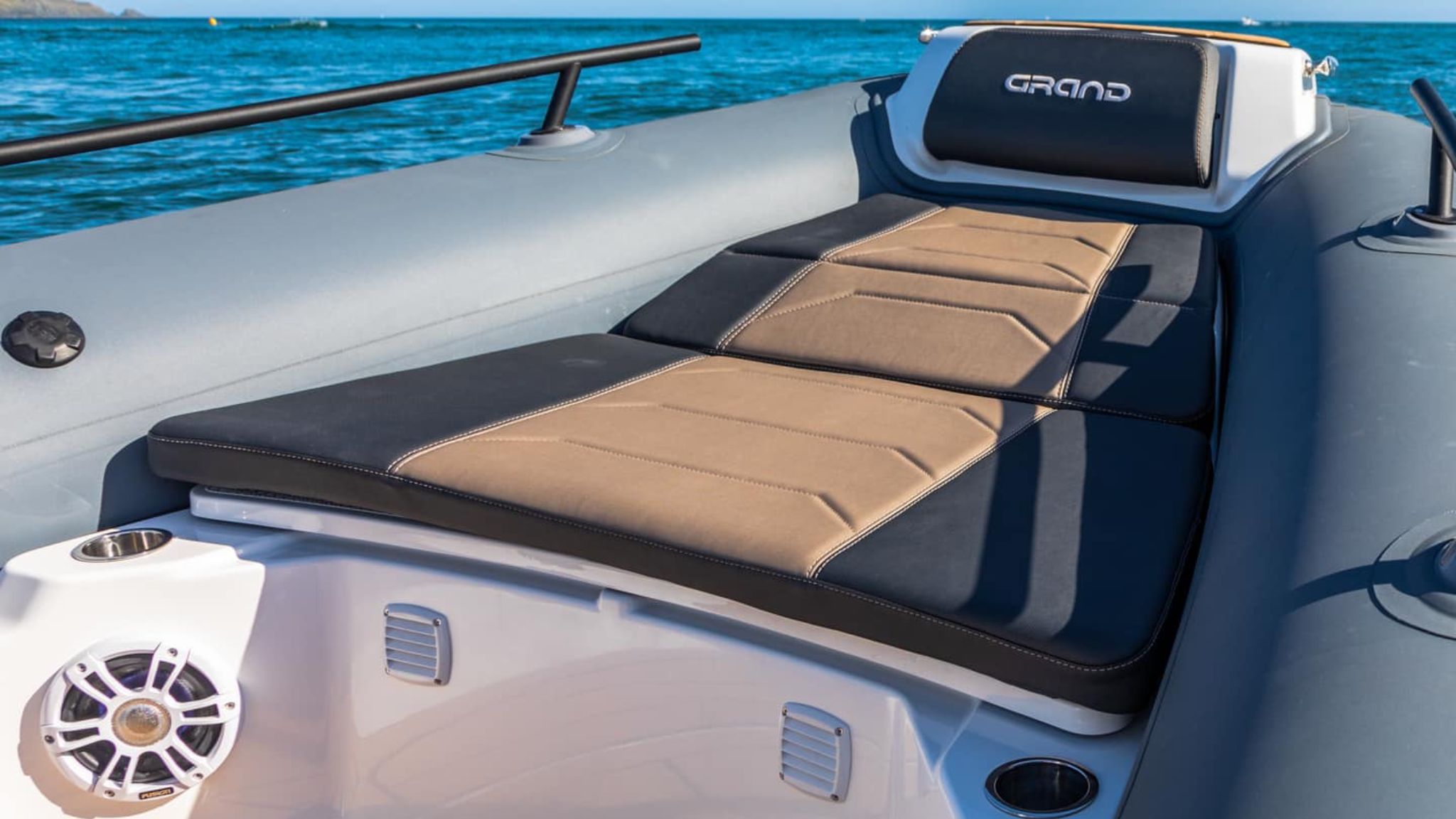 Dark grey Grand G680 rigid inflatable boat for sale
