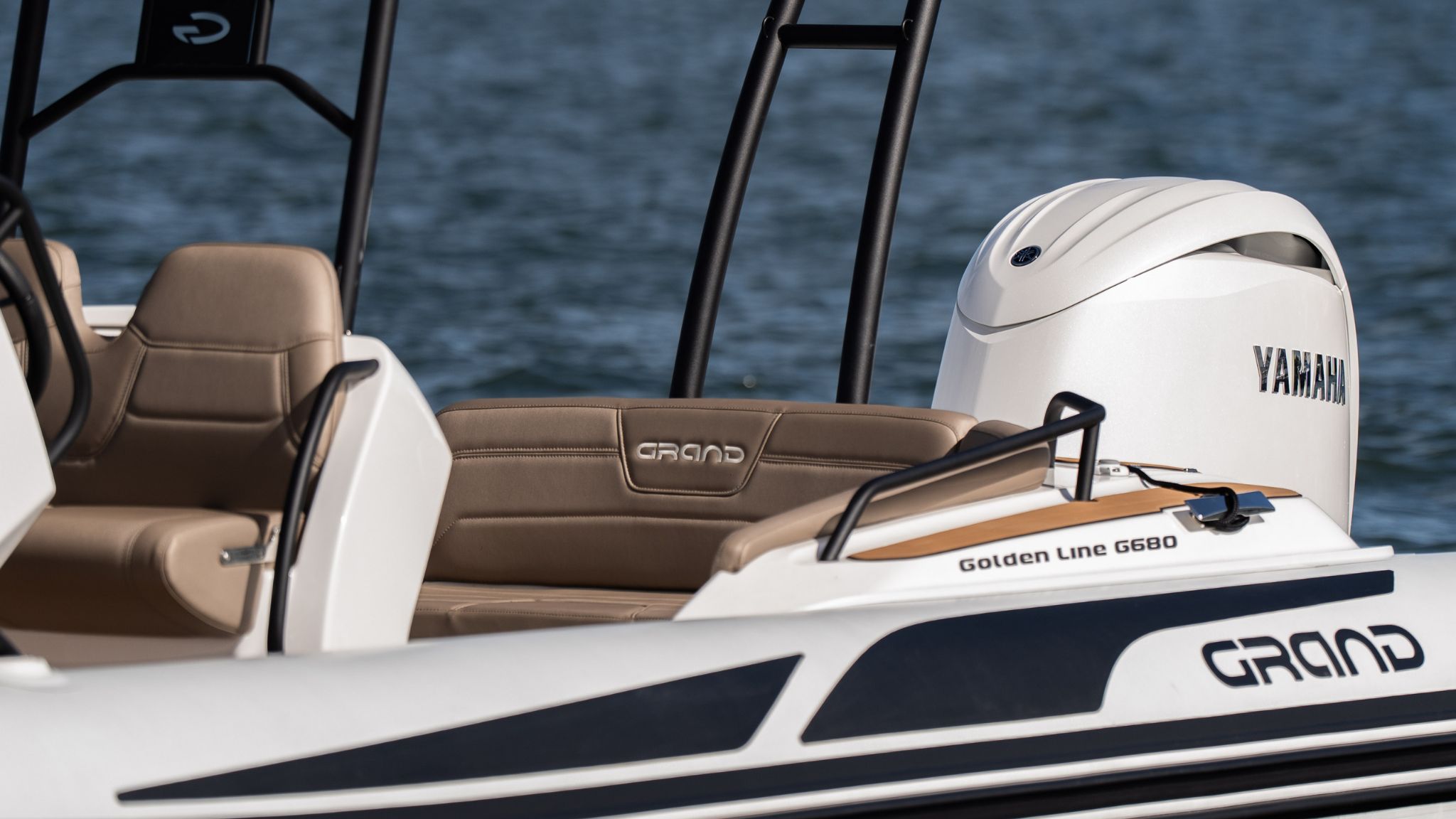 Grand G680 white rigid inflatable boat for sale with 200HP Yamaha outboard