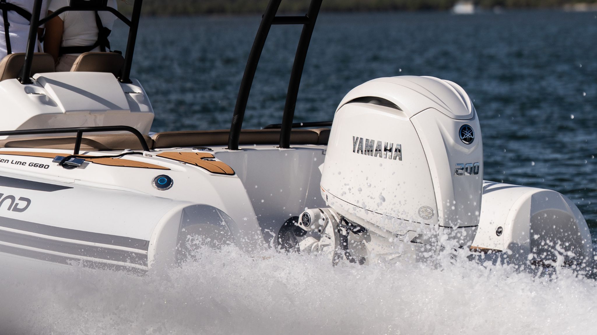 Grand G680 white rigid inflatable boat for sale with 200HP Yamaha outboard