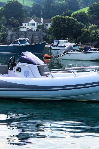 A Grand G500 boat moored on the water