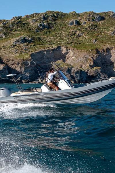Grand G680 rigid inflatable boat on the water
